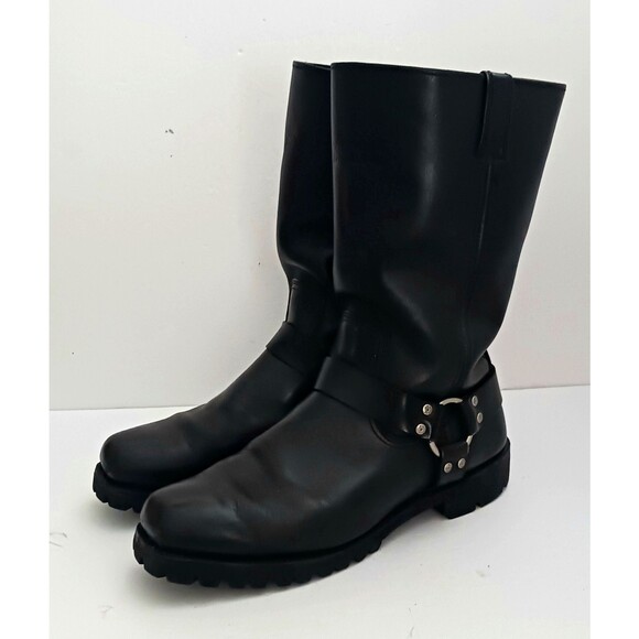 Harley Davidson Hustin 95354 Blk Leather Harness Moto Boot Square Toe  US12 - Picture 14 of 14